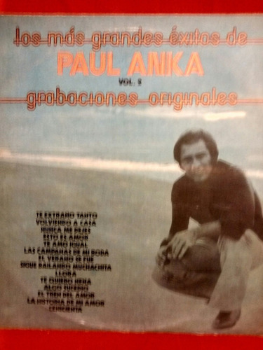 Paul Anka Los Mas Grandes Exitos Vol.ii Vinilo Lp 1975