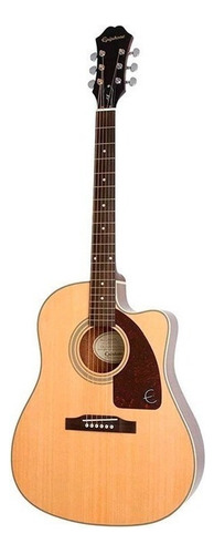 Violão eletroacústica Epiphone AJ-210CE para destros natural