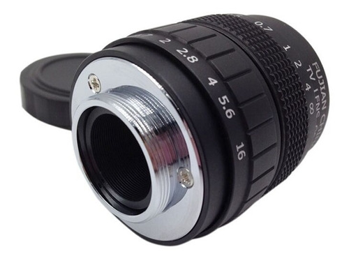 Lente Cctv 35mm + Anel C Para Canon Eos Ef ( Modo Manual )
