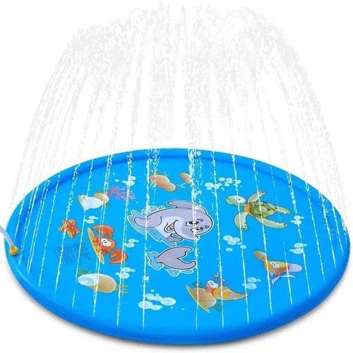 Imagen 2 de 7 de Alfombra Piscina Infantil De Agua 1,7m Rociadora Aire Libre