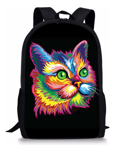 Mochila Escolar Estampada Con Estampado Mimi De Gato Lindo D