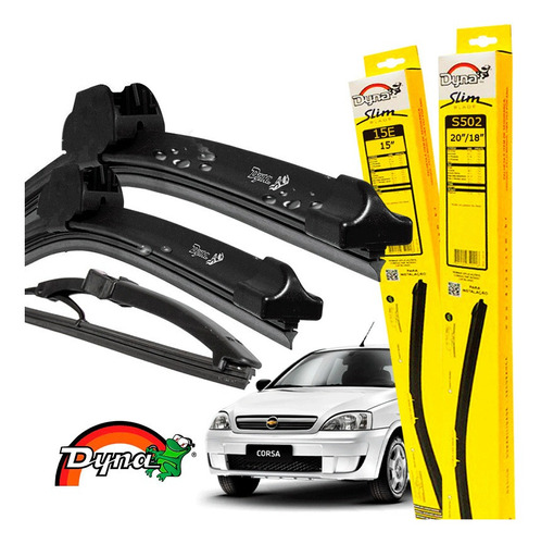 Limpador Parabrisas Gm Corsa 2004 A 2012 Dyna Original Kit