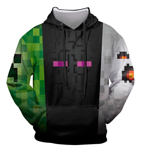 Sudadera Minecraft Enderman Creeper Ghast Adulto Sublimada