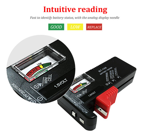 F1 Batería Tester De 1,5 V D C De 9 V Para Aa Aaa Battery