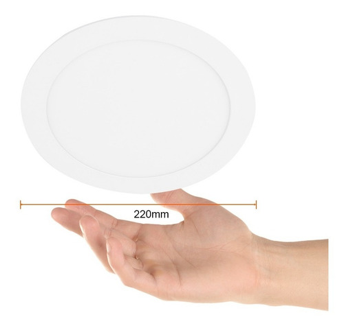 Lampara Led De Techo Empotrado 18w 6500 K 18ydled430mv65b Estructura Blanco Blanco