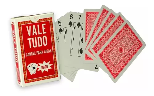 Jogo De Baralho Vale Tudo Ouro Original Canastra Pife Cartas