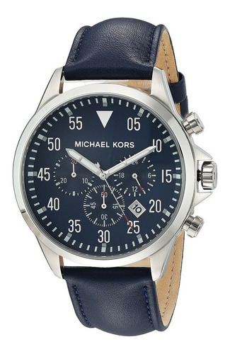 Reloj Michael Kors Mk Mk8617 Azul Plateado Cronógrafo Origin