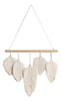 Comprar Boho Tejido Tapiz Hoja Colgante De Pared Frontones Macramé