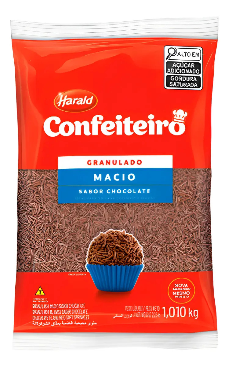 Confeiteiro Granulado Macio Sabor Chocolate 1,01kg - Harald