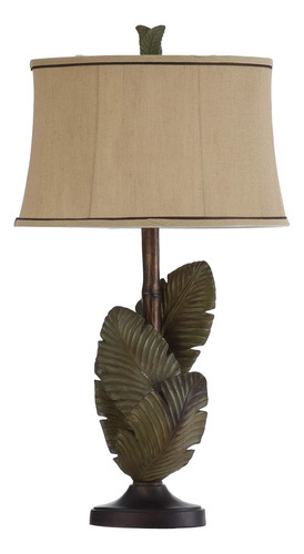 Lámpara Mesa Hojas Palmera Wentworth Bronce/gris
