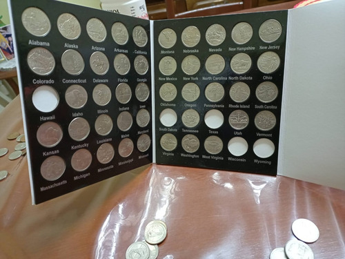 Imagen 2 de 5 de Álbum Coleccionar Monedas De Los Estados Usa 25 Centavos