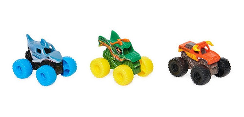 Monster Jam Set De 3 Vehiculos Version Mini Escala 1/87