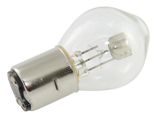 Imagen 2 de 2 de Bombillo Faro Moto 6v 25/25w Ba20d Vespa Piaggio Zundapp Bmw