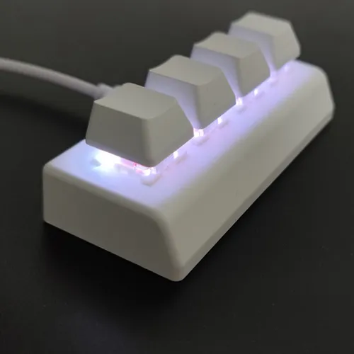 Teclado Programable De 4 Teclas, Interruptor Rojo Ctrl C V E
