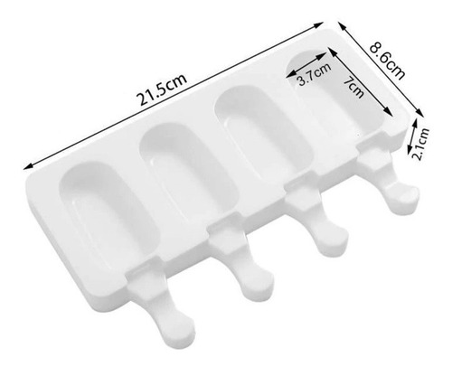 Molde Para Paleta En Silicona Mini Con 4 Espacios