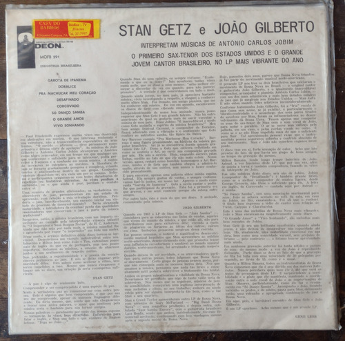 Stan Getz João Gilberto Antonio Carlos Jobim Leer Descripci Estándar (Usado)