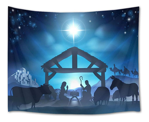 Lb Navidad Jesús Natividad Tapiz Pared Colgante Venus Estrel