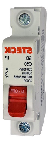 Kit C/3 - Disjuntor Steck Din Unipolar 50a Sd61 C Sdd61c50
