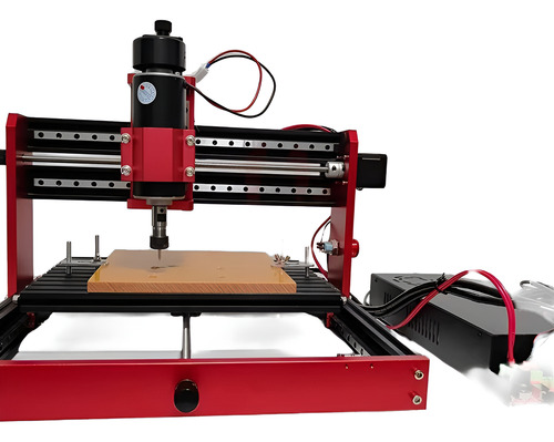 Mini Cnc Router 3020 Plus Roja All Metal Con Spindle De 500w