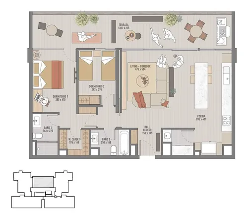 Venta Depto Nuevo 2d Y 2b 32m2 Terraza En Las Condes