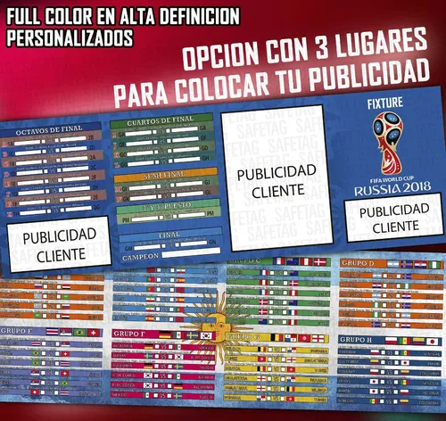 Fixture Mundial Qatar 2022 + Calendario + Publicidad X 120