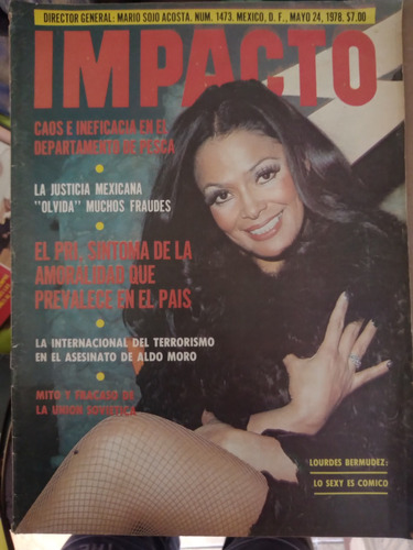 Lourdes Bermudez En Revista Impacto No. 1473 Mayo 1978