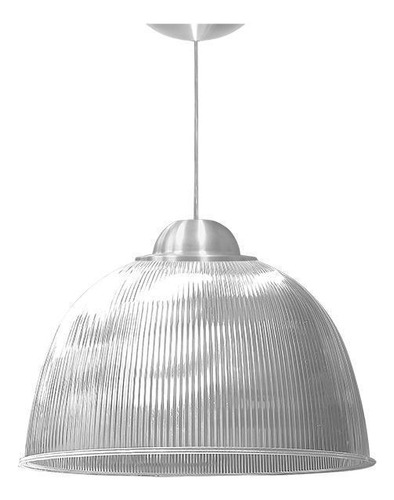 Luminária Pendente Lustre Utron Prismático Transparente 40cm