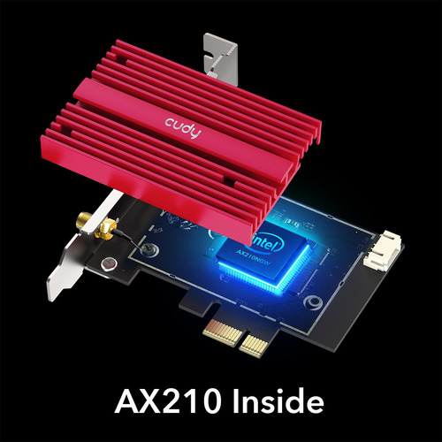 Tarjeta Wifi 6e Cudy We3000s Pci-e Ax5400 + Bluetooth 5.2