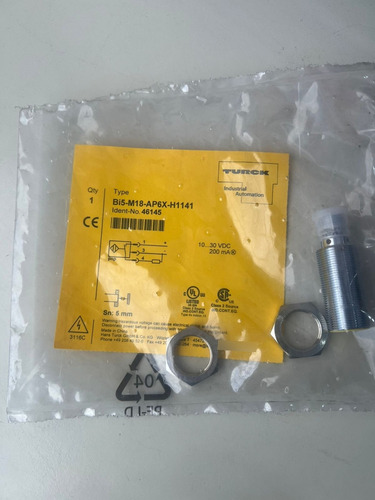 Sensor Inductivo Turck Bi5-m18-ap6x-h1141 46165