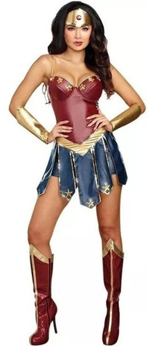 Disfraz De Cosplay De Wonder Woman Para Adulto, 6 Unidades