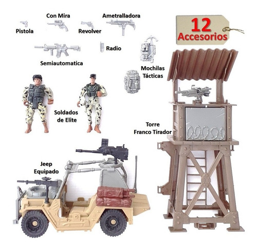 Nuevo Muñeco Soldado Articulado Grande Fuerte Militar Guerra