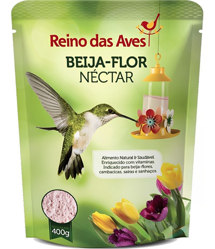 Néctar Beija Flor Refil 400g Saíra Sanhaço Reino Das Aves