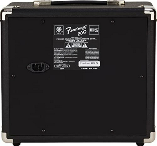 Amplificador Combo De Guitarra Fender Frontman 20g - Negro C