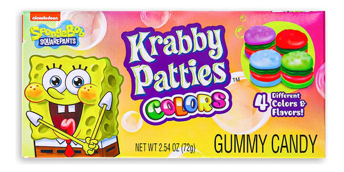 Gomitas Krabby Patties 4 Colores Diferentes Bob Esponja 72g 