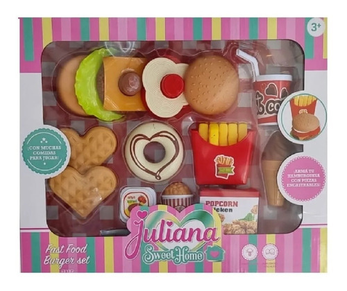 Juliana Set De Comida Fast Food Hamburguesa Art 043