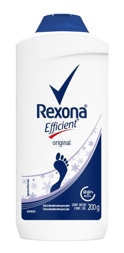 Talco Desodorante Rexona Para Pies Efficient Original 24h