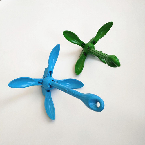 Accesorios De Pesca Ligeros De Ancla De Barco Plegable Azul