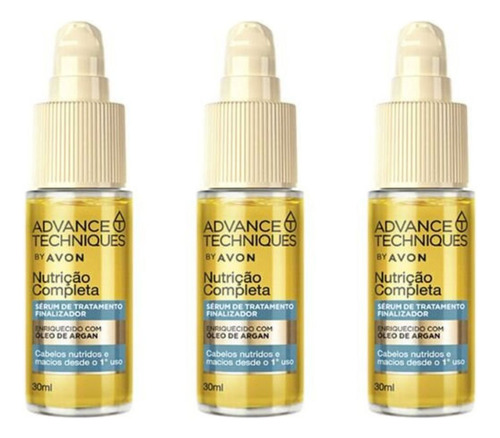 3 Óleos Reparador De Pontas Advance Nutrição Completa Avon