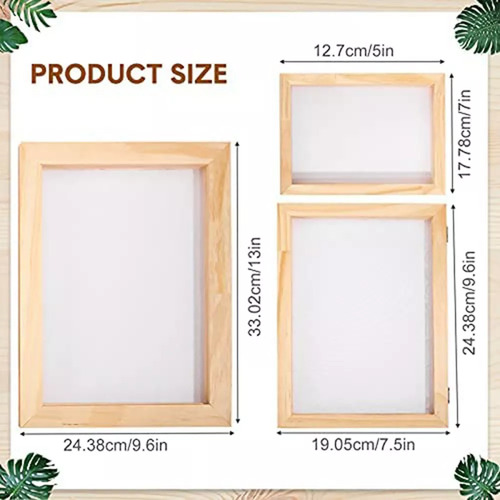 Kit De Marcos De Madera Para Fabricación De Papel, Molde Dúp