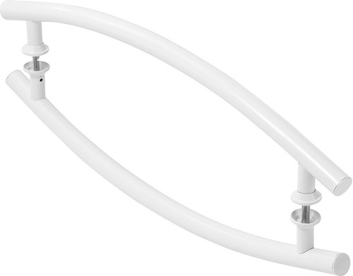 Puxador De Porta Tubular Curvo Arco Branco 60cm