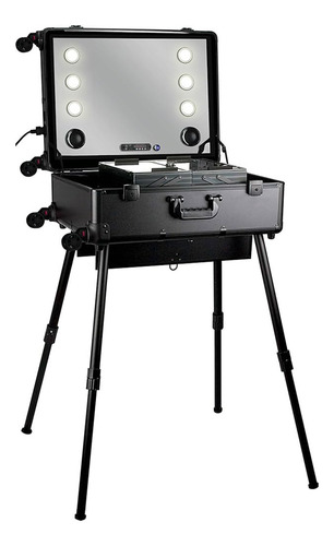 Maleta Maquiagem Camarim Portátil Biotron Com Espelho Led