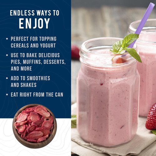 Fresas Congeladas Secas Cortadas En Lata 10 1814 G