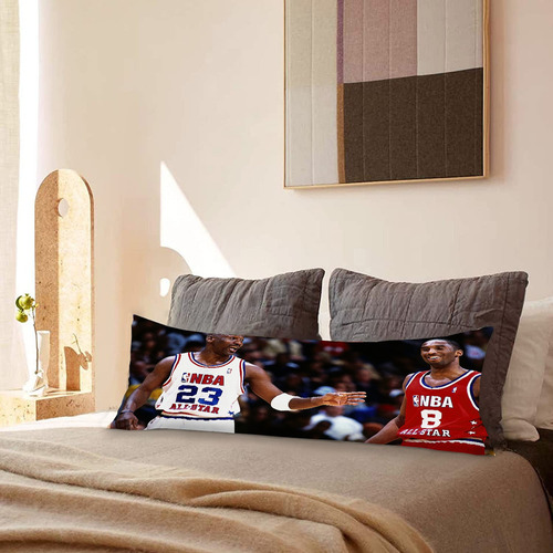 Cojin Almohada Larga Jordan Kobe Bryant Partido 35x100cm Diseño De La Tela Lisa