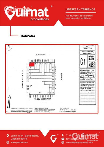 Imagen 10 de 15 de Se Toman M2 / Propiedades - Caseros Esquina Av. De La Plata