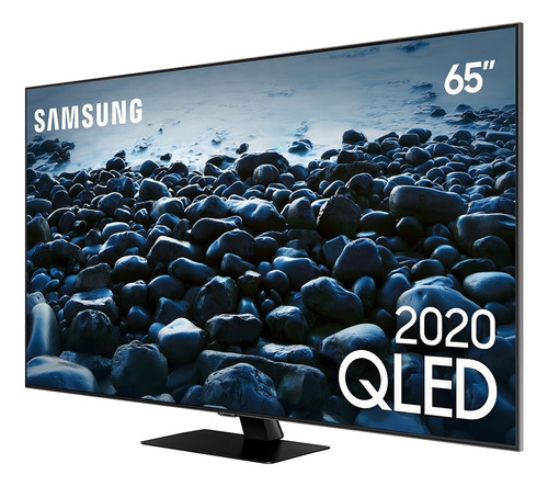 Smart TV de 65" Samsung Series Q QN65Q80TA com tela QLED 4K - cinza-escuro