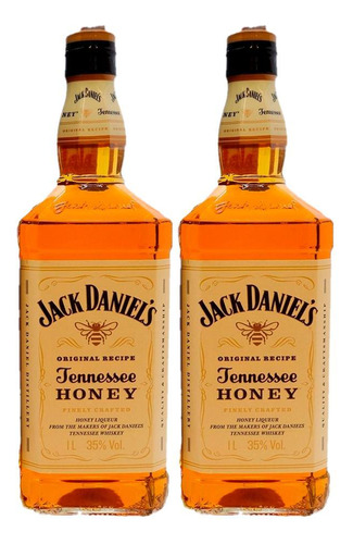 Kit 2 Garrafas Whisky Jack Daniels Honney 1 Litro