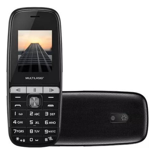 Celular Multilaser Up Play Dual Sim 32 Mb Preto 32 Mb Ram