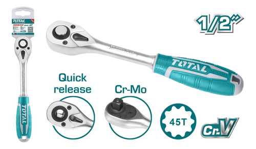 Llave Cricket 260 Mm Encastre 1/2 Total Industrial Tht106126