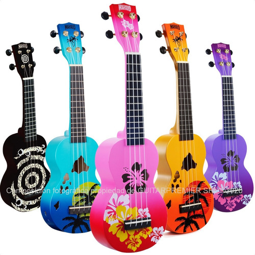 Ukelele Soprano Diseño Mandala + Funda + Pua + Envio Gratis