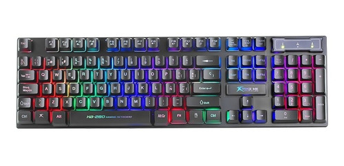 Imagen 2 de 5 de Teclado Gamer Xtrike Me Kb-208 Membrana Luz Rgb